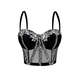 Strass-Netz halbtransparentes schlankmachendes Camisole-Korsett-Top