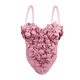 3D-Blumen-Camisole-Top Slim Fit Fischgräten-BH