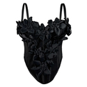 3D Flower Camisole Top Slim Fit Fishbone Bra