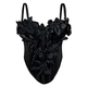 3D-Blumen-Camisole-Top Slim Fit Fischgräten-BH