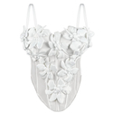 3D Flower Camisole Top Slim Fit Fishbone Bra