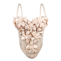 3D Flower Camisole Top Slim Fit Fishbone Bra