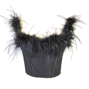 Ostrich Feather Fishbone Strapless Waist Trainer Cami