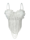 Handmade Floral Tassel Cami Top Open Back Corset