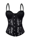 Lace Embroidered Corset Slimming Fitted Cami Top