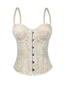 Lace Embroidered Corset Slimming Fitted Cami Top