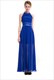 Ärmelloses A-Linien-Chiffon-Maxikleid mit Halterneck und perlenbesetztem Ausschnitt