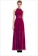 Ärmelloses A-Linien-Chiffon-Maxikleid mit Halterneck und perlenbesetztem Ausschnitt