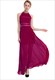 Ärmelloses A-Linien-Chiffon-Maxikleid mit Halterneck und perlenbesetztem Ausschnitt