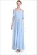 Chiffon-Maxikleid in A-Linie mit Cold-Shoulder-Spaghettiträgern und V-Ausschnitt