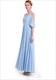 Chiffon-Maxikleid in A-Linie mit Cold-Shoulder-Spaghettiträgern und V-Ausschnitt