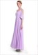 Chiffon-Maxikleid in A-Linie mit Cold-Shoulder-Spaghettiträgern und V-Ausschnitt