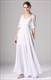Chiffon-Maxikleid in A-Linie mit Cold-Shoulder-Spaghettiträgern und V-Ausschnitt