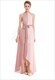 Ärmelloses Chiffon-Maxikleid mit Kontrastfarbe, High-Low-Saum und Gürtel