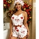 Women's Summer Camisole And Shorts Pajama Set Soft Casual Homewear