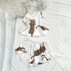 Leopard Print Faux Silk Pajama Set With Robe And Shorts