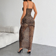 Leopard Print Lace Slim-Fit Camisole Dress