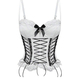 Cross Lace Corset Tank Top With Bow Detail