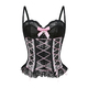 Cross Lace Corset Tank Top With Bow Detail