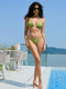 Shirred Multi-Needle Two-Piece Bikini Swimwear For Women