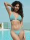 Shirred Multi-Needle Two-Piece Bikini Swimwear For Women