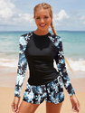 Long Sleeve One-Piece Swimsuit For Women