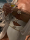 As shown in the picture Cutout One-Piece Bikini Swimsuit Color-Block Strapless Metal Flower