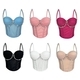 Pearl Embellished Ruched Mesh Corset Cami Top