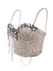 White Chain Diamond Corset Bra European Style Inner Outer Wear