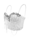 White Chain Diamond Corset Bra European Style Inner Outer Wear