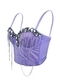 White Chain Diamond Corset Bra European Style Inner Outer Wear