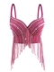 Pearl Rhinestone Tassel Camisole Corset Top