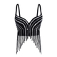 Pearl Rhinestone Tassel Camisole Corset Top