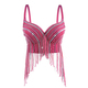 Pearl Rhinestone Tassel Camisole Corset Top