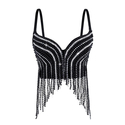 Pearl Rhinestone Tassel Camisole Corset Top