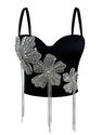 Rhinestone Flower Corset Bustier Outerwear