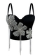 Rhinestone Flower Corset Bustier Outerwear
