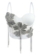 Rhinestone Flower Corset Bustier Outerwear