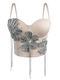 Rhinestone Flower Corset Bustier Outerwear