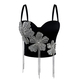 Rhinestone Flower Corset Bustier Outerwear