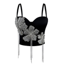 Rhinestone Flower Corset Bustier Outerwear
