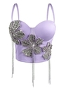 Rhinestone Flower Corset Bustier Outerwear