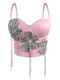 Rhinestone Flower Corset Bustier Outerwear