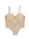 Ruched Corset-Style Bra With Cups Shaping Sculpting Camisole