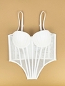 Ruched Corset-Style Bra With Cups Shaping Sculpting Camisole