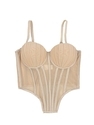 Ruched Corset-Style Bra With Cups Shaping Sculpting Camisole