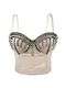 Studded Midriff-Baring Corset Outerwear