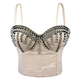 Studded Midriff-Baring Corset Outerwear