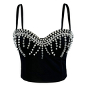 Studded Midriff-Baring Corset Outerwear