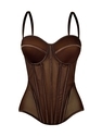 Mesh Korsett Transparent Formende Camisole Rückenfreies Eng Anliegendes Tube Top